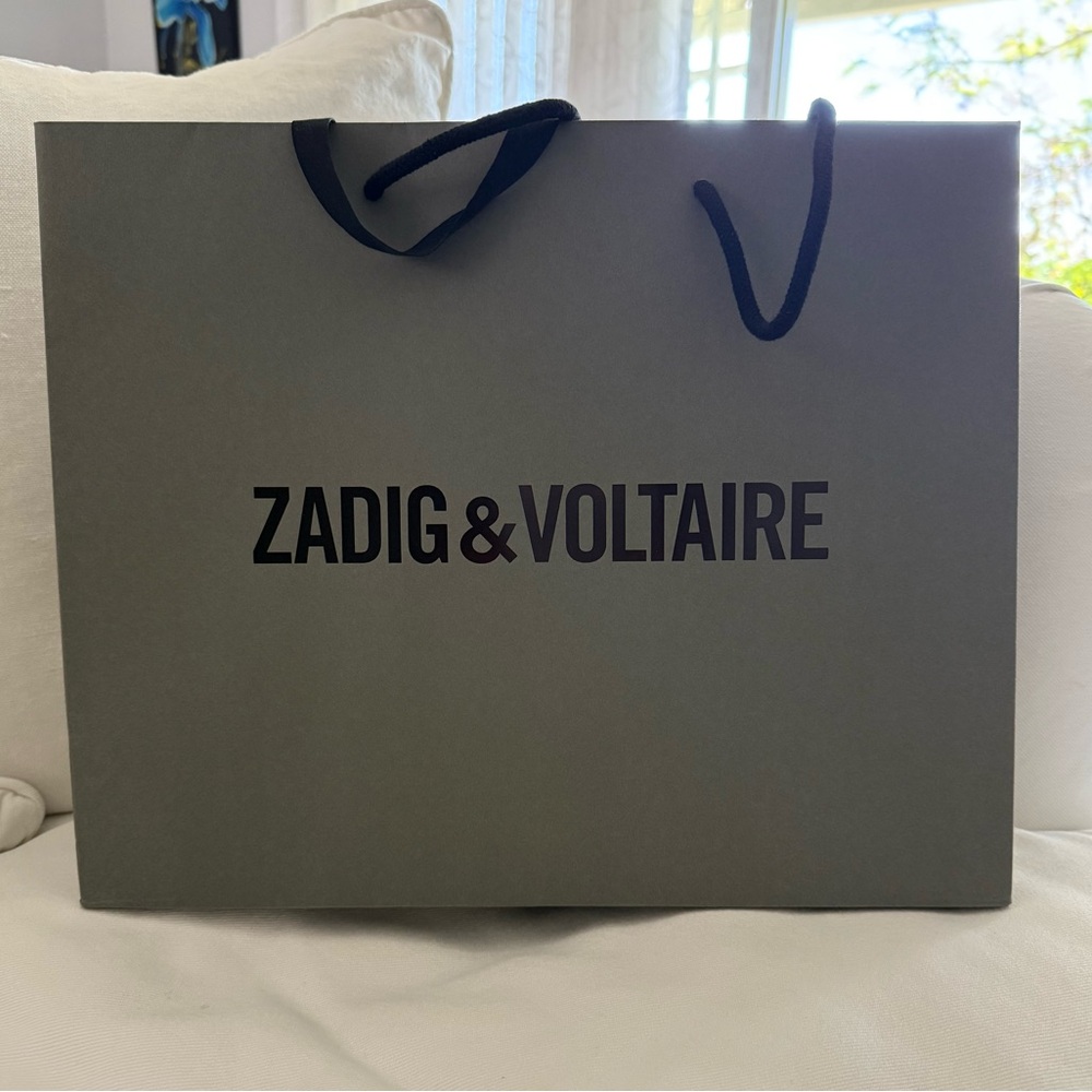 Zadig & Voltaire Sophisticated Gray Shopping Bag